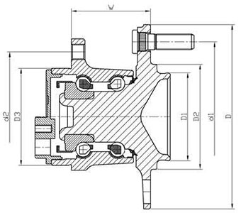 WHEEL hub unit BEARING 512394