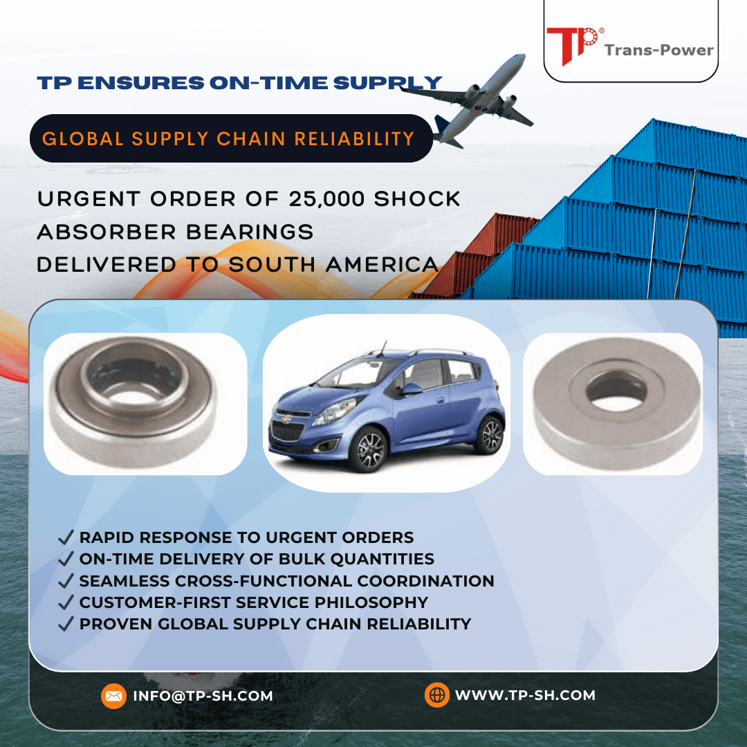 TP Delivers Urgent South American Automotive Client’s Order of 25,000 Shock Absorber Bearings